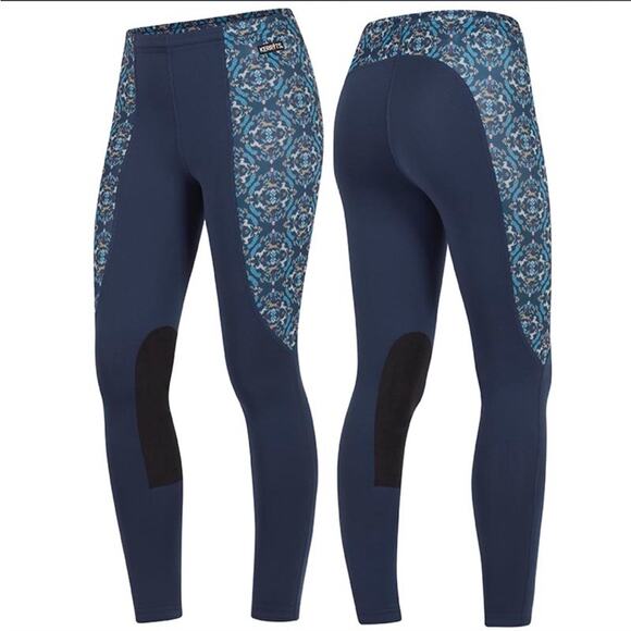 Kerrits Girls Performance Knee Patch Riding Tight Breeches Size S Horsing Around - Picture 1 of 11